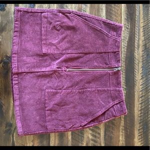 Maroon corduroy skirt